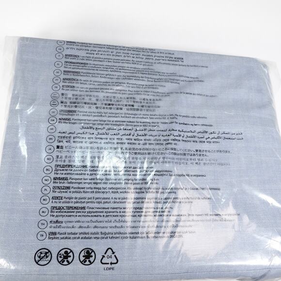 New Ralph Lauren Workshirt Chambray Queen Extra Deep Fitted Sheet Lt Blue $215 - Picture 8 of 8